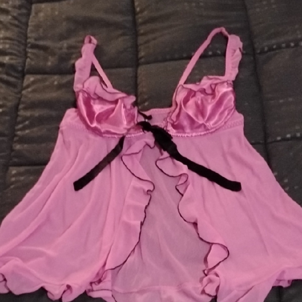 Frederick's of Hollywood Pink Babydoll Lingerie